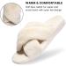 Orthotic Insole Arch Support Women's Fuzzy Cross Band Slippers - Cream - Buy Online on GoSupps.com