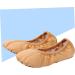 Gleavi Foldable Ballet Dance Shoes | Ballet Slippers for Gymnastics & Yoga - Hard Toes Child Size 33 - Brown - Buy Online on GoSupps.com