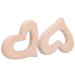 5Pcs DIY Heart Shaped Wooden Baby Teether Toys - Kids Toy Necklace Pendant Craft Accessory - Buy Online on GoSupps.com