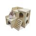 Eyksta hamster house made of wood multi -chamber house hamster house toy hamster hiding plants dwarf hamster accessories (14.5 * 15.5 * 14) 14.5 * 15.5 * 14