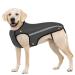 Slowton dogs winter jacket dog coat adjustable neck and breast size pet vest with reflective stripes waterproof dog sweater snowsuit keep warm (xl gray) XL gray