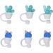 VGEBY 6pcs Silicone Straw Covers - Cartoon Reusable Dustproof Drinking Straw Tip Caps for Eco-Friendly Drinking - Buy Online on GoSupps.com