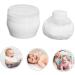 TOYANDONA Baby Powder Toddler Puffs Bath Set - Plush Body Powder Sponge Kit for Newborns - White 9x9cm - Buy Online on GoSupps.com