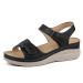 Ortho+rest Women Comfortable Walking Sandals Orthotic Arch Support Dress Sandals 8 Black