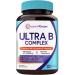 Doctor's Recipes Ultra B Complex Vitamins for Women and Men with Methylated B12 1000mcg B6 B1 Folic Acid for Energy Metabolism Nerve & Mood Support Vegan 120 Capsules 60 Day Supply