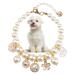 Hacraho pet pearl neck band 1 piece adjustable pet pearl necklace catperlen neck bands with rhinestones decor for cats and dogs l