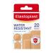 Elastoplast Water Resistant Plastic Plasters (20 Pieces) Dirt and Water-Resistant Plasters Plasters Waterproof First Aid Plasters Strong Adhesion with Non-Stick Wound Pad Breathable Material Tan 20 Count (Pack of 1)