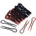 KINDOYO 20 Pieces Grip Hair Pins - Lady Hair Clips U shape Hair Stick Vintage Hairpins Braid Twist Styling Bobby Pins Hair Fork Pins Brown Brown *20 - Buy Online on GoSupps.com
