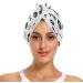 Doodle Black Bear Claw & Fish Bone Quick Dry Hair Cap Set | 2-Piece Super Absorbent Towel with Button Headband | Soft & Comfortable Drying Solution - Buy Online on GoSupps.com