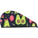 Cartoon Avocado Microfiber Hair Towel - Super Absorbent & Quick Dry Hair Cap for Women with Long Curly & Thick Hair - Buy Online on GoSupps.com