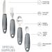 Easy Grip Cutlery Set for Disabled & Elderly - Extra Wide Handles, Chunky Grips (4PCS Grey) - Buy Online on GoSupps.com