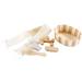 Newgen Medicals Sauna Set - 6-Piece Wellness Bath Set | Natural Sauna Accessories & Callus Remover - Buy Online on GoSupps.com