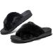 Women's Plantar Fasciitis Cross Open Toe Slippers - Orthopedic Arch Support Sandals for Foot & Heel Pain Relief - Indoor/Outdoor Wear - Black, Size 8 - Buy Online on GoSupps.com