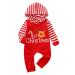 Geagodelia Baby Boy Christmas Romper Overall Jumpsuit Newborn Toddler Clothing Outfit My First Christmas 3-6 Months Red - Elk