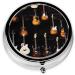 Shop Guitars Printed Mini Round Pill Box | 3 Compartment Travel Organizer | Portable Medicine Case for Home & Office - Buy Online on GoSupps.com