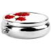 Vivid Poppy Flowers Mini Round Pill Box - 3 Compartment Travel Organizer for Medicine & Vitamins | Portable Pill Case for Home & Office - Buy Online on GoSupps.com