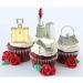 BLING Lipstick MakeUp Shoe Handbag 20 FLAT RICE CARD STAND UP FAIRY CAKE TOPPERS