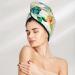 Floral Vintage Hair Towel Wrap - Quick Dry Hair Turban with Button | International Shipping Available - Buy Online on GoSupps.com