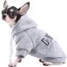 Piaite Grey Chihuahua Dog Hoodie | Winter Small Dog Sweatshirt with Leash Hole | Warm Pet Clothes for Puppy | Dog Sweater Coat Clothing - Navy - Size L - Buy Online on GoSupps.com