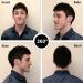 Drasawee Real Human Hair Topper for Men - Short Black Clip-In Hairpiece for Thinning Hair 16x18cm Natural Style - Buy Online on GoSupps.com