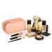 ROWNYEON Small Dual Layer Travel Makeup Bag - Pink | Portable Waterproof Toiletry Pouch and Brush Holder | Professional Organizer and Cute Case - Buy Online on GoSupps.com