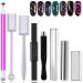 Umiup nail art tool magnetic pencil 8 pieces nail magnet stick set use with cat eye gel powder or nail polish for DIY 3D magnetic cat eye UV gel polish nail art (purple)