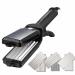 3 Plate Hair Crimper and Straightener Flat Iron Small Waver Curler Fluffy Corrugated Iron Titanium Curling Iron Adjustable Temperature Styling Tools