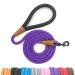 lynxking tow lines for dogs dog leash retriebline lead liner for small medium-sized large dogs (purple carabiner hook 1.3cm x 180cm) carabiner hook 1.3cm x 180cm purple