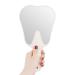 Annhua Handheld Mirrors with Handle Small Face Mirror  Tooth Shaped Hand Mirror Makeup  Used for Dentist Office  Clinic  Bathroom  Barber and Salon - White