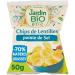 Jardin Bio Etic: Chips de Lentilles Finesse Marine 50g Snack Bio & Sans Gluten | Saveur Unique Pointe de Sel | Di t tique et Gourmandise - Le Lot De 4