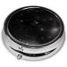 Black and White Galaxy Round Pill Box | 3-Compartment Organizer | Portable Travel Solution - Buy Online on GoSupps.com