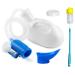 Daletu urine bottle for men 2 liters with lid screw cap on the way urinal women 2000ml with bracket large pee bottle for bedridden camping car (white) white-2000ml