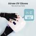 AIRSEE Anti UV Gloves | UPF50+ Protection for Nail Lamp Manicures | Fingerless Gloves for Women - Black - Buy Online on GoSupps.com