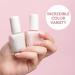 Eternal White French Nail Polish Set (ET VOILA) - 5 Piece Clear Nail Polish Set Quick Dry & Long Lasting Pastel Colors DIY Manicure & Pedicure Kit for Women Made in USA - Buy Online on GoSupps.com