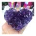 Crystal Rough for Natural Heart-Shaped Amethyst Quartz Crystal Cluster Specimen Decor Crystal Quality Gem Home Decor
