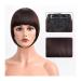 Bangs Hair Clip Synthetic Heat Resista Fake Bangs French Bangs Hair Piece Clip in Thick Natural Full Bangs Straight Fringe with Temples for Women Girls Bangs Clip in Hair (Color : 123-04 Size : 15c 15cm 123-04