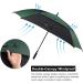 G4Free 62 Inch Vented Golf Umbrella - Windproof Auto Open - Double Canopy - Oversized Stick Umbrella - Black/Dark Green - Buy Online on GoSupps.com