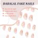 Buy BABALAL Glossy Press on Nails - 24Pcs Short Round Acrylic Fake Nails for Women & Girls | NAILR-03 - International Shipping Available - Buy Online on GoSupps.com