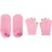 Qukaim Repair Spa Gloves Socks Moisturizing Gel Gloves Socks Set Touch Screen Spa Gloves Socks for Dry Cracked Hands Feet Pink - Buy Online on GoSupps.com
