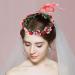 Minkissy Red Bridal Hair Wreath - Women & Girls Flower Headband with Green Leaves | Wedding Party Crown - Buy Online on GoSupps.com