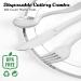 FOCUSLINE 300 Pack Disposable Silver Plastic Forks - Heavy Duty Cutlery for Catering, Parties, Dinners, Weddings - Buy Online on GoSupps.com
