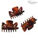 Parcelona French Classic 1 1/2 Inch Small Claw Clips Set of 3 - Tortoise Shell Brown - Made in France - Girls & Women Hair Accessories - Buy Online on GoSupps.com