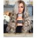 BGHJUE WIG Adult Partial Goddess Big Wave Long Roll Hair Synthetic Wig with Side Fringe Heat Resistant Fiber Glueless Full Hairpiece for Women