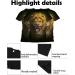 Angry Lion 3D Print Graphic Tee Men's T-Shirt | Sizes S-3XL - Buy Online on GoSupps.com