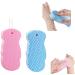 Exfoliating Bath Sponge 2Pcs Dead Skin Sponge  Super Soft Body Shower Sponge to Spa Reusable for Adults Children and Pregnant Women (Pink +Blue) two