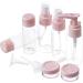 Xiyee Travel Bottles Set - 10-Piece Empty Cosmetic Containers for Shampoo Shower Gel & Cream - Perfect Travel Accessories (Pink) - Buy Online on GoSupps.com