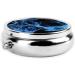 Blue Skull Round Pill Box | 3 Compartment Portable Travel Medicine Organizer | Mini Decorative Pill Case in Black - Buy Online on GoSupps.com