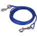 Dog Tie Out Cable 16.4ft Chew Proof Long Steel Wire Double Heads Tieout Leash for Small Medium and Larger Dog Outdoor Walking Camping Picnic(Blue) As shown - Buy Online on GoSupps.com