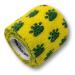 Lisacare Self -adhering bandage - 2 rolls 5cm wide - adhesive tape with motif for pets & horses - cohesive air -permeable elastic - huge color & motif selection (paws yellow) pace yellow - green 2 -Set
