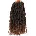 Shop 6 Packs Faux Locs Crochet Hair - 30.5cm Nu Locs Short Braids & Dreadlocks - Durable & Stylish #t1b/30 - Buy Online on GoSupps.com